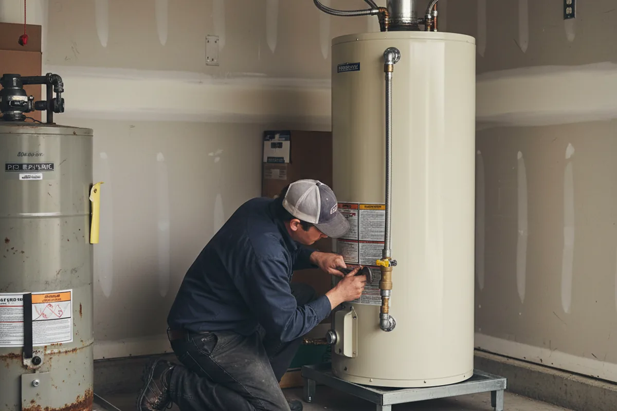 Water heater and shutoff valve replacement in Rustburg